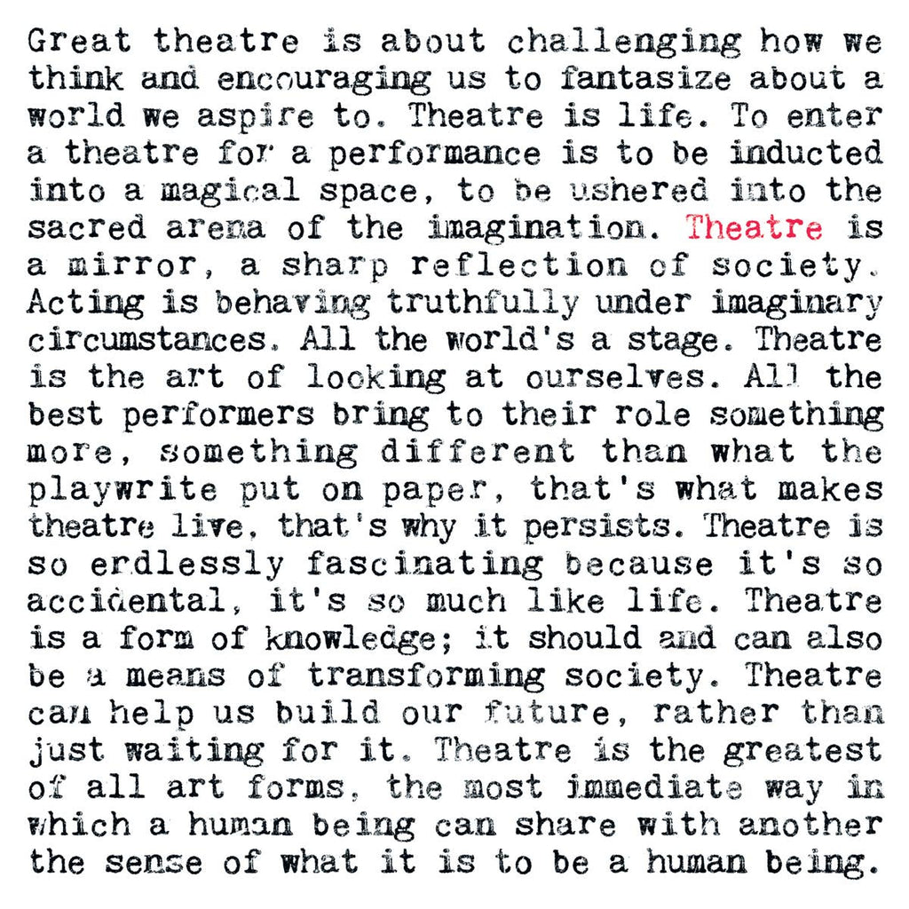 Theatre Quotes Card For Theatre Lovers