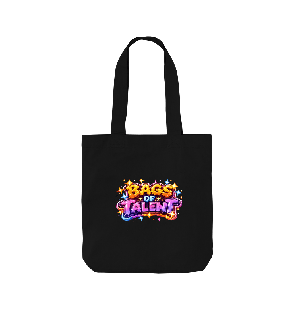 Black Printed Bag Front