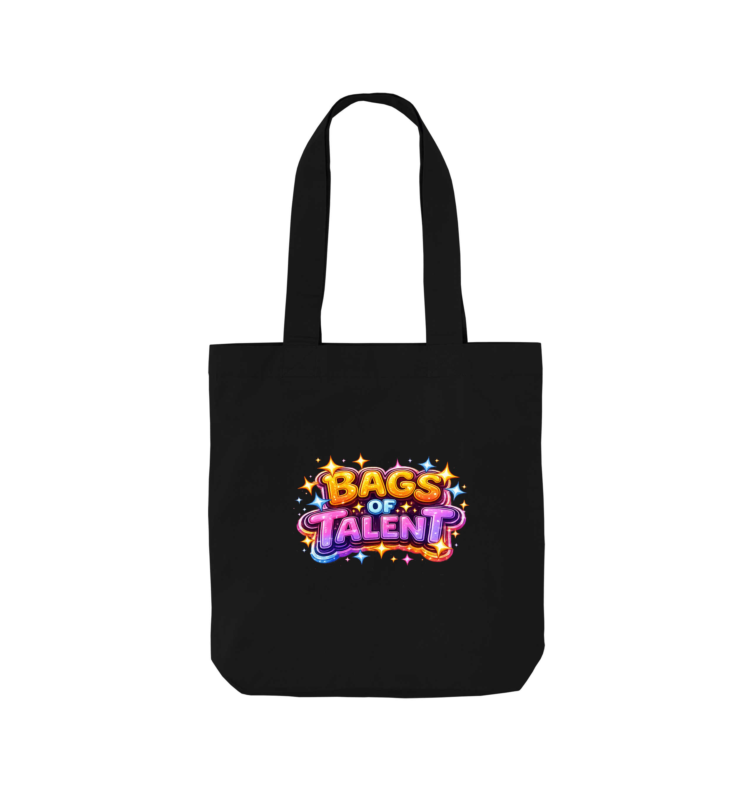 Black Printed Bag Front
