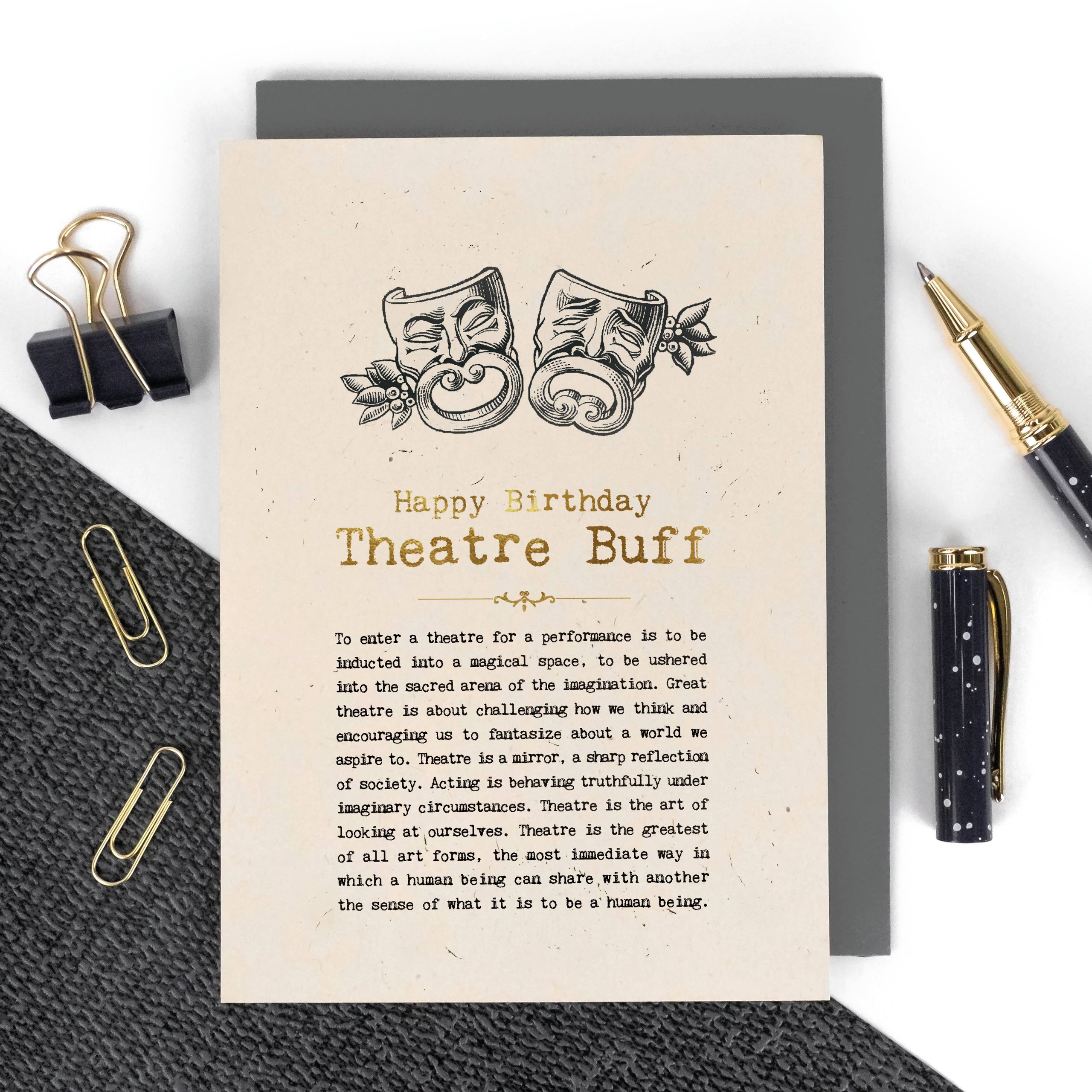 Theatre Buff Foiled Birthday Card