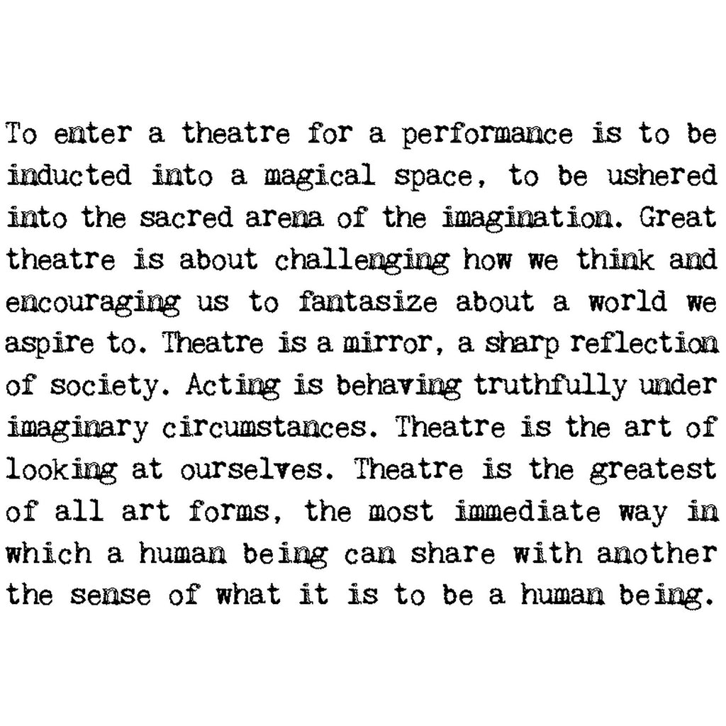 Theatre Lover Card With Quotes