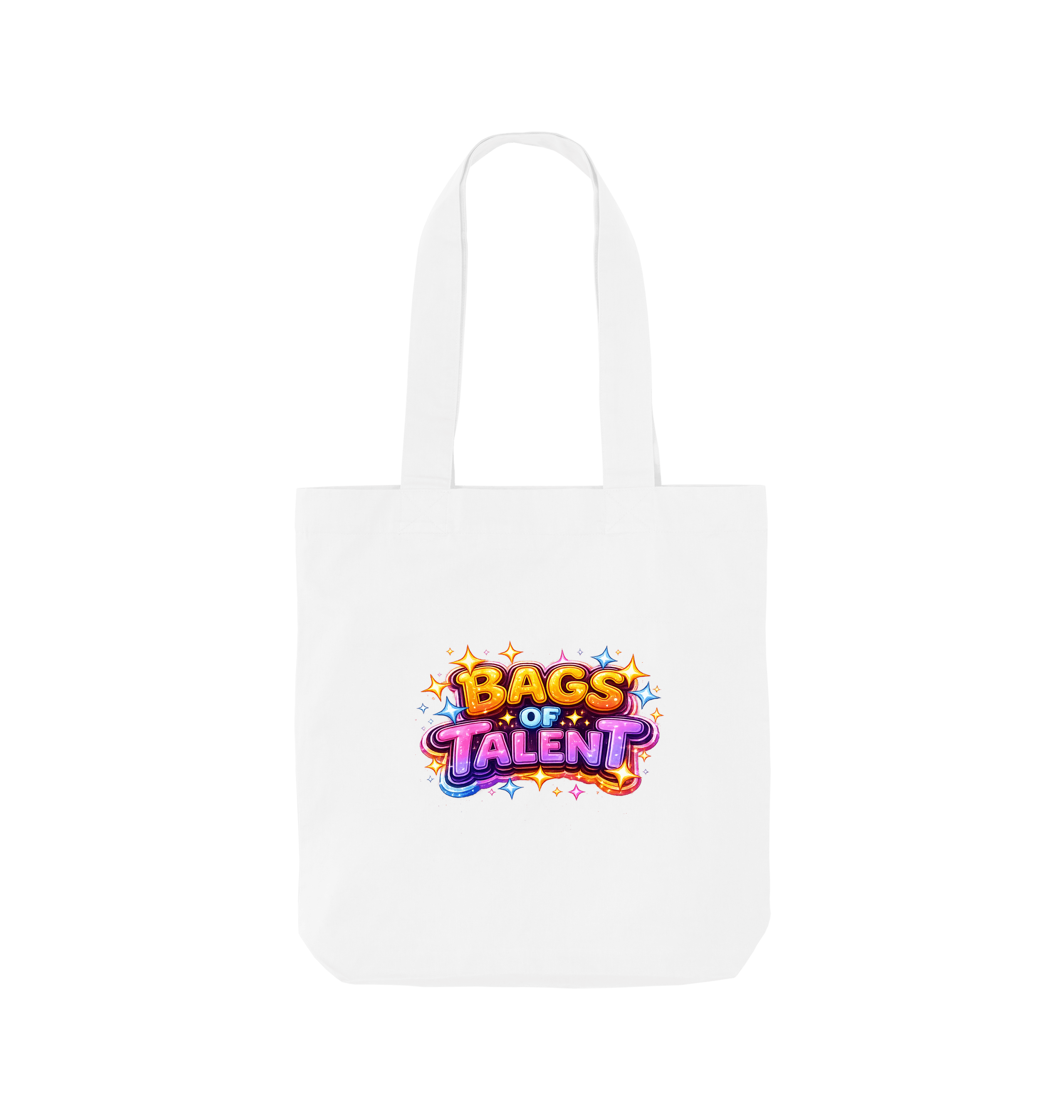 White Printed Bag Front
